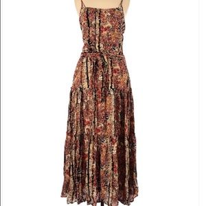 FREE PEOPLE Floral Low Back MIDI Dress